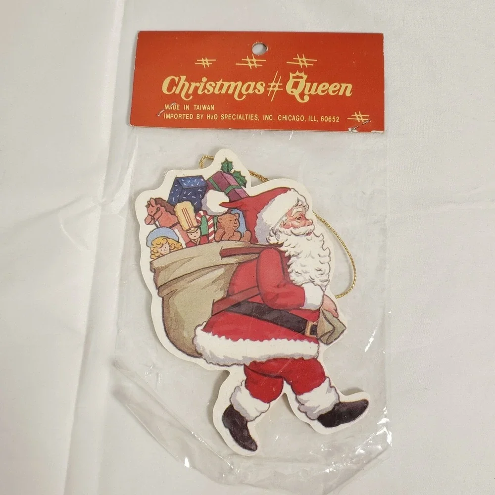 Vintage Christmas Queen Santa Gift Sack Ornament New In Package - Made In Taiwan